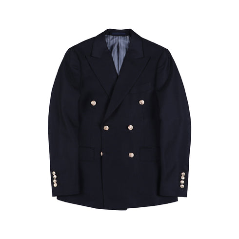 Navy Double-Breasted Blazer – Inspired by Classic Suit Blazers for Men Plus Size